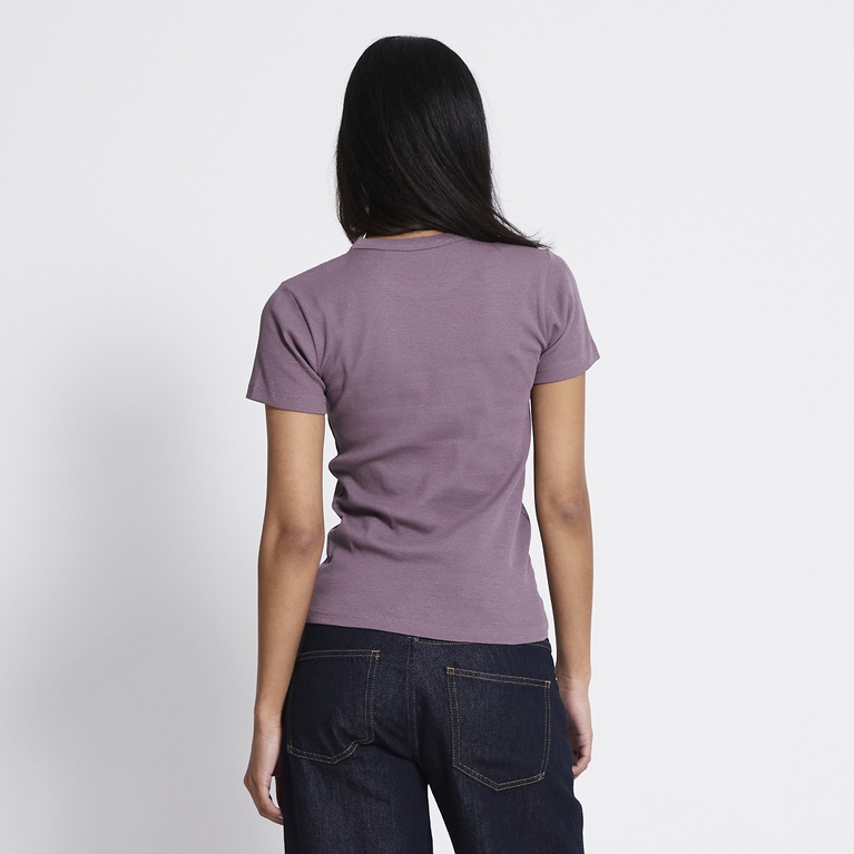 Rib tee "Alvia Rib Top"